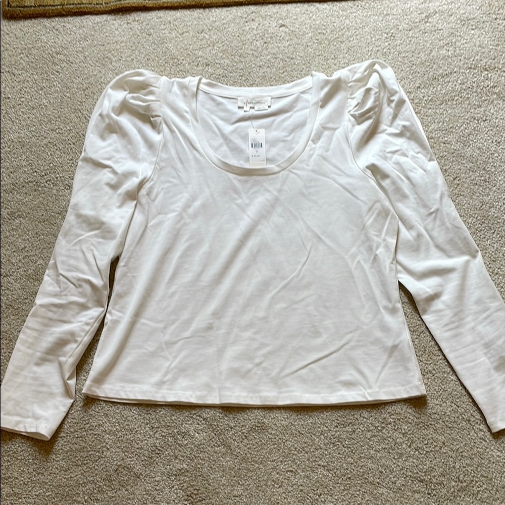 Anthro white cotton shirt